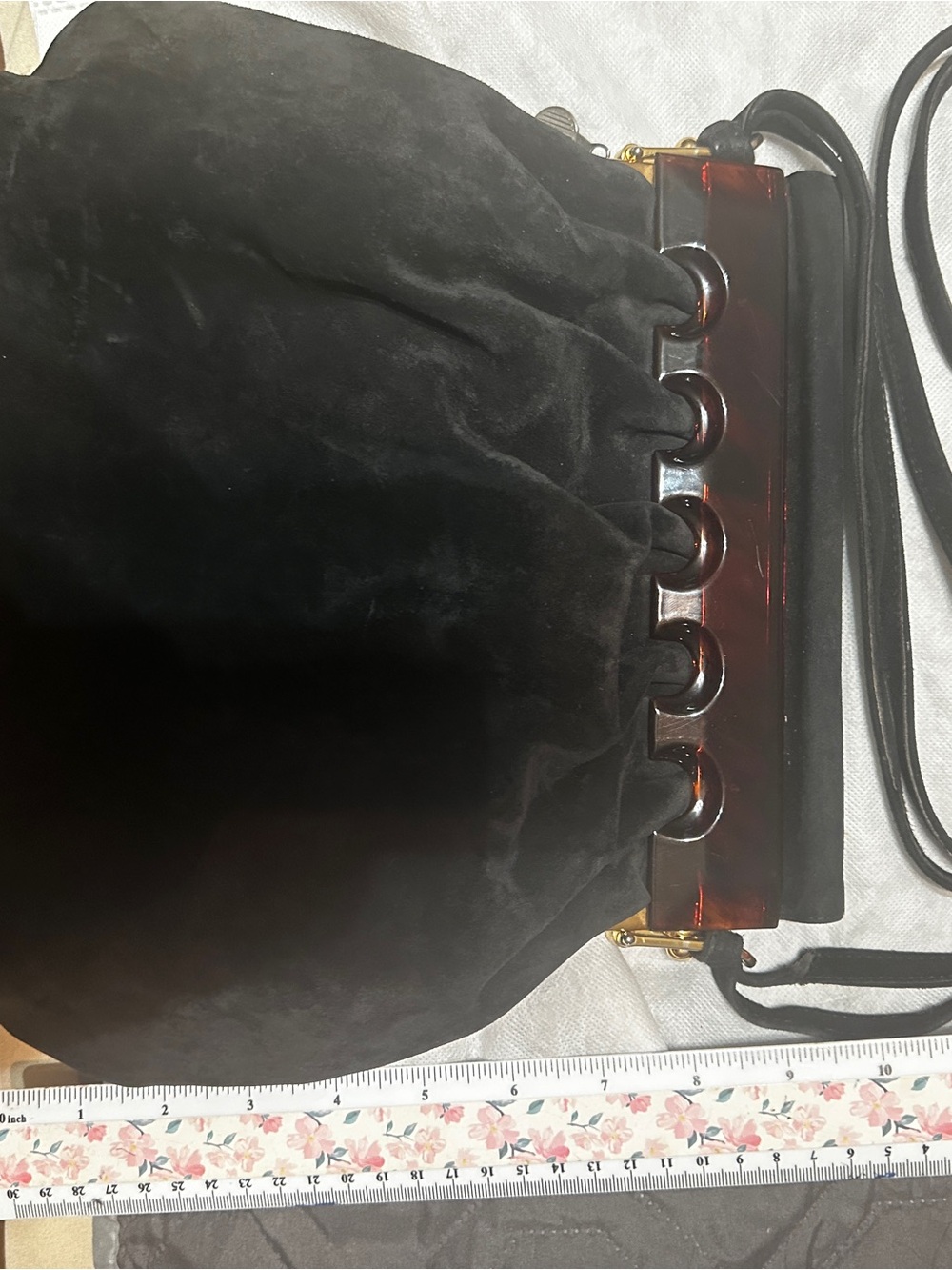 Pristine Vintage 1960s
Laura Adams Black Suede Evening Clutch